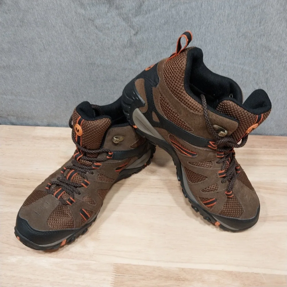Merrell Hiking Boots Alverstone Mens Mid Waterproof J375804C Mens Size 8 Brown
